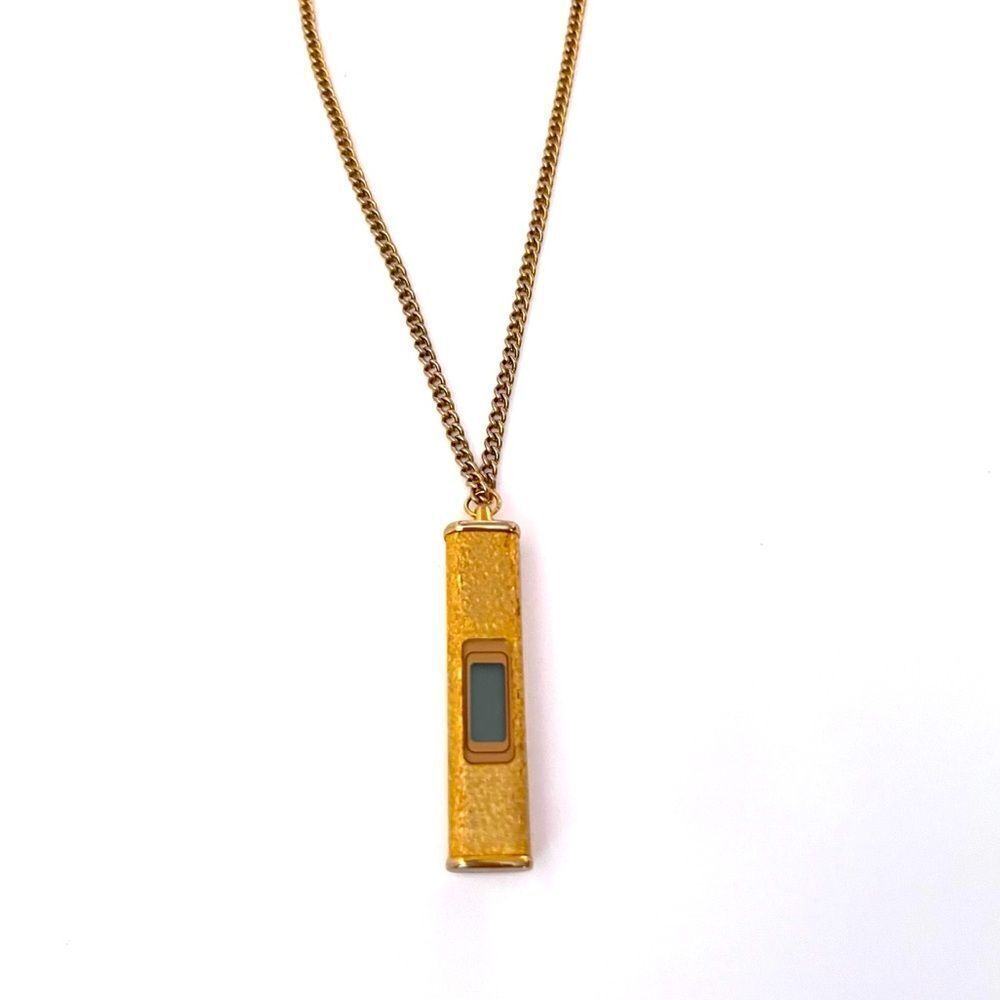 Vintage Gold Digital Watch Necklace Pendant